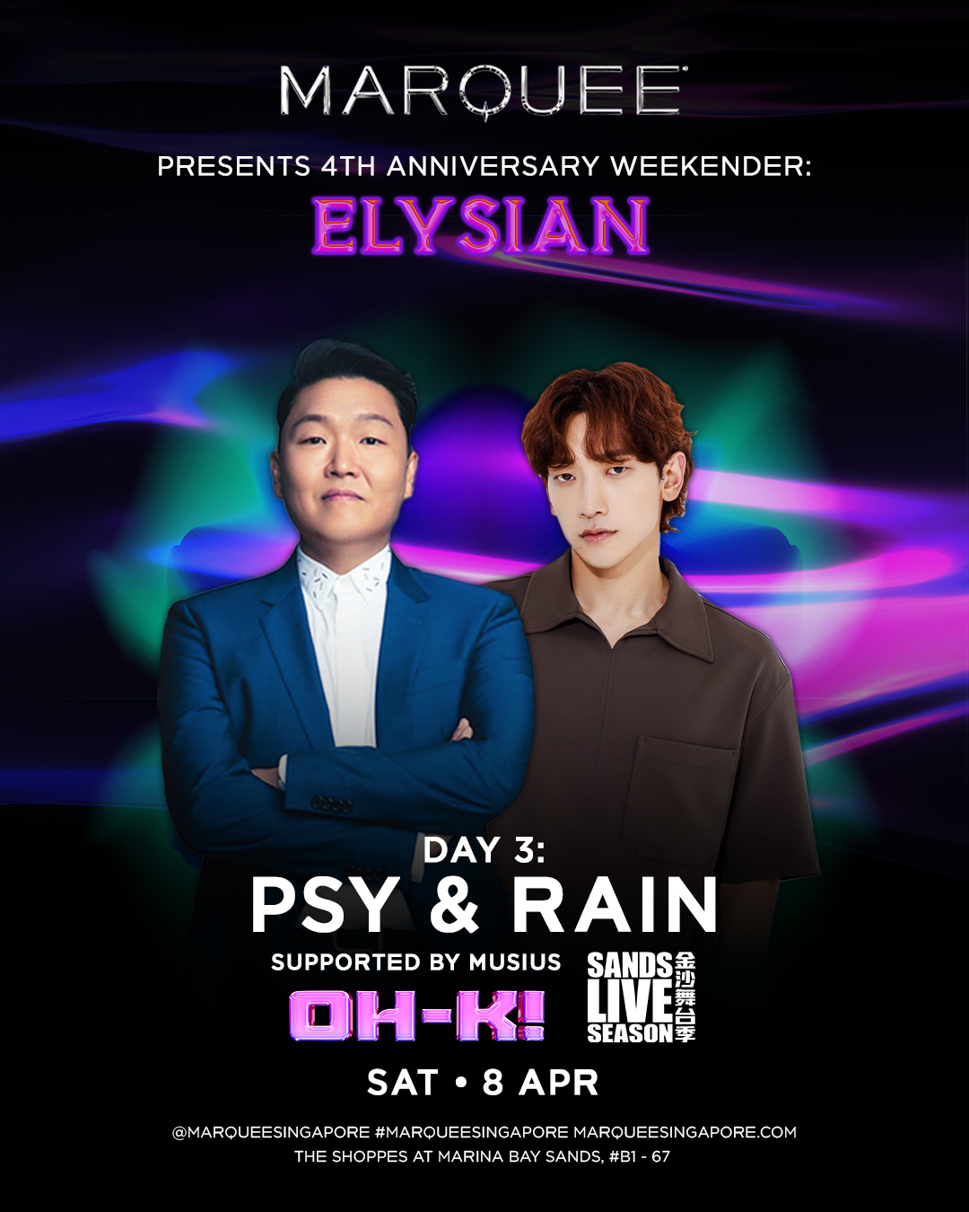 Psy and Rain Marquee Singapore Anniversary
