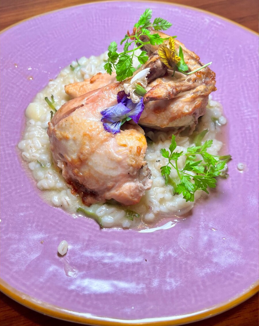 Half soy-ginger spring chicken: a tender symphony of Asian flavors"