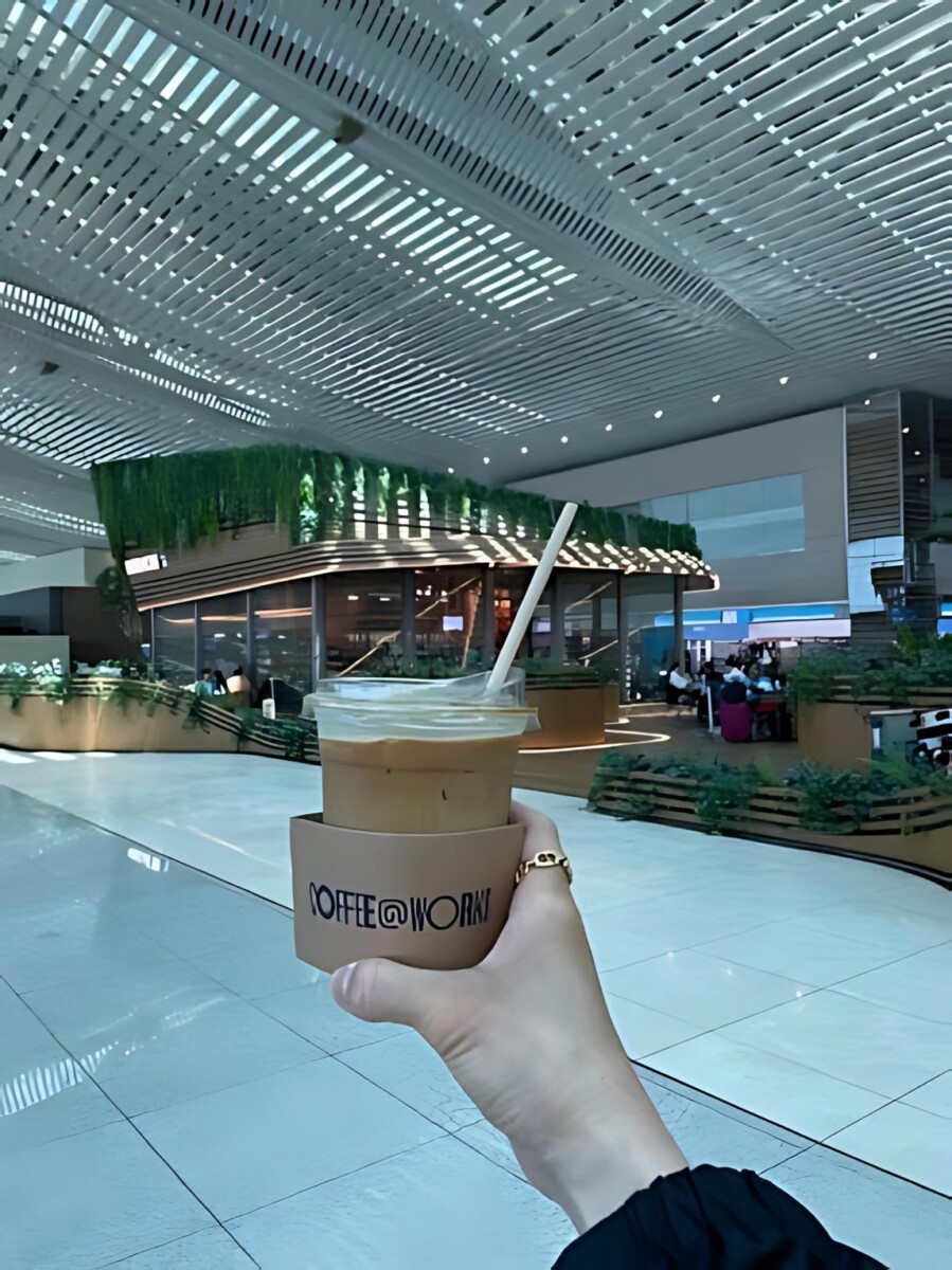 Indulge in their signature rich and creamy Vanilla Bean Cream Latte!