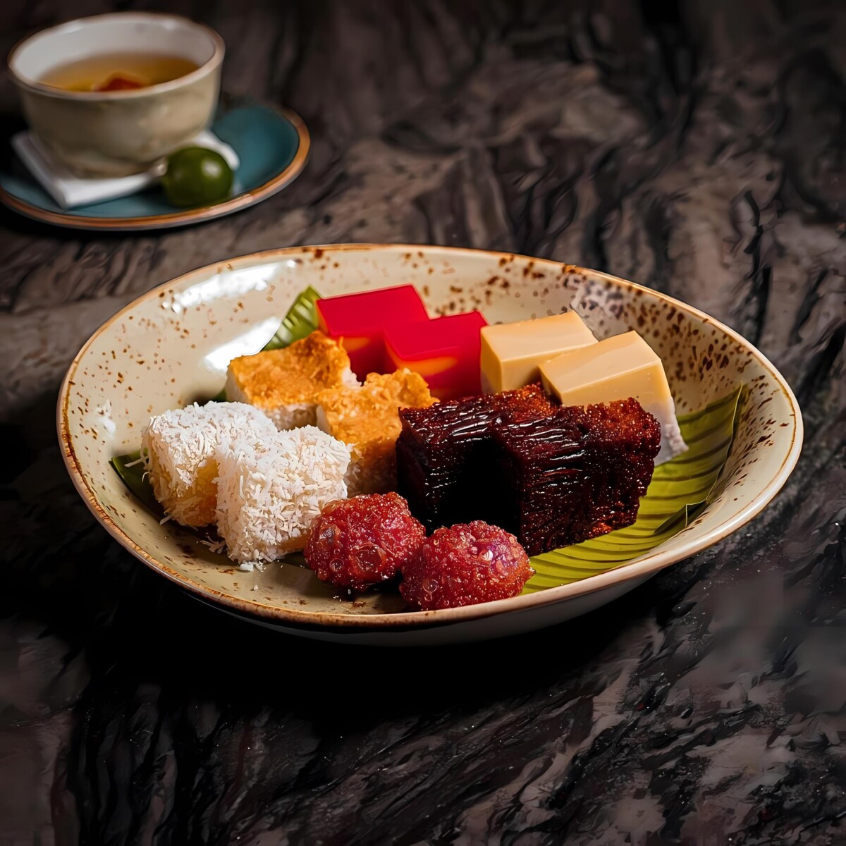 Don't miss their traditional Peranakan dessert with 12-piece Kueh Platter！