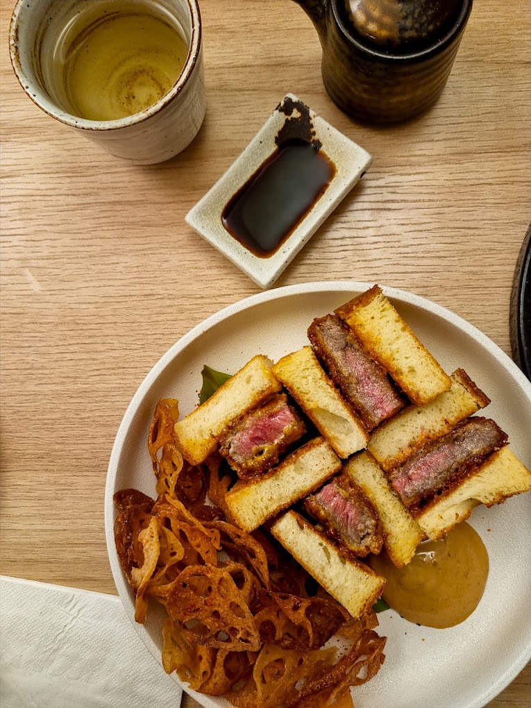 Don't miss their other dishes like Gyu Sando, beef sandwich too!