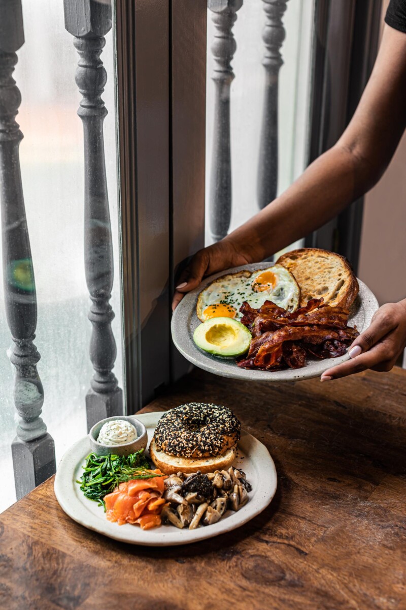 Start your day right with hearty and delicious breakfast options at Sarnies.