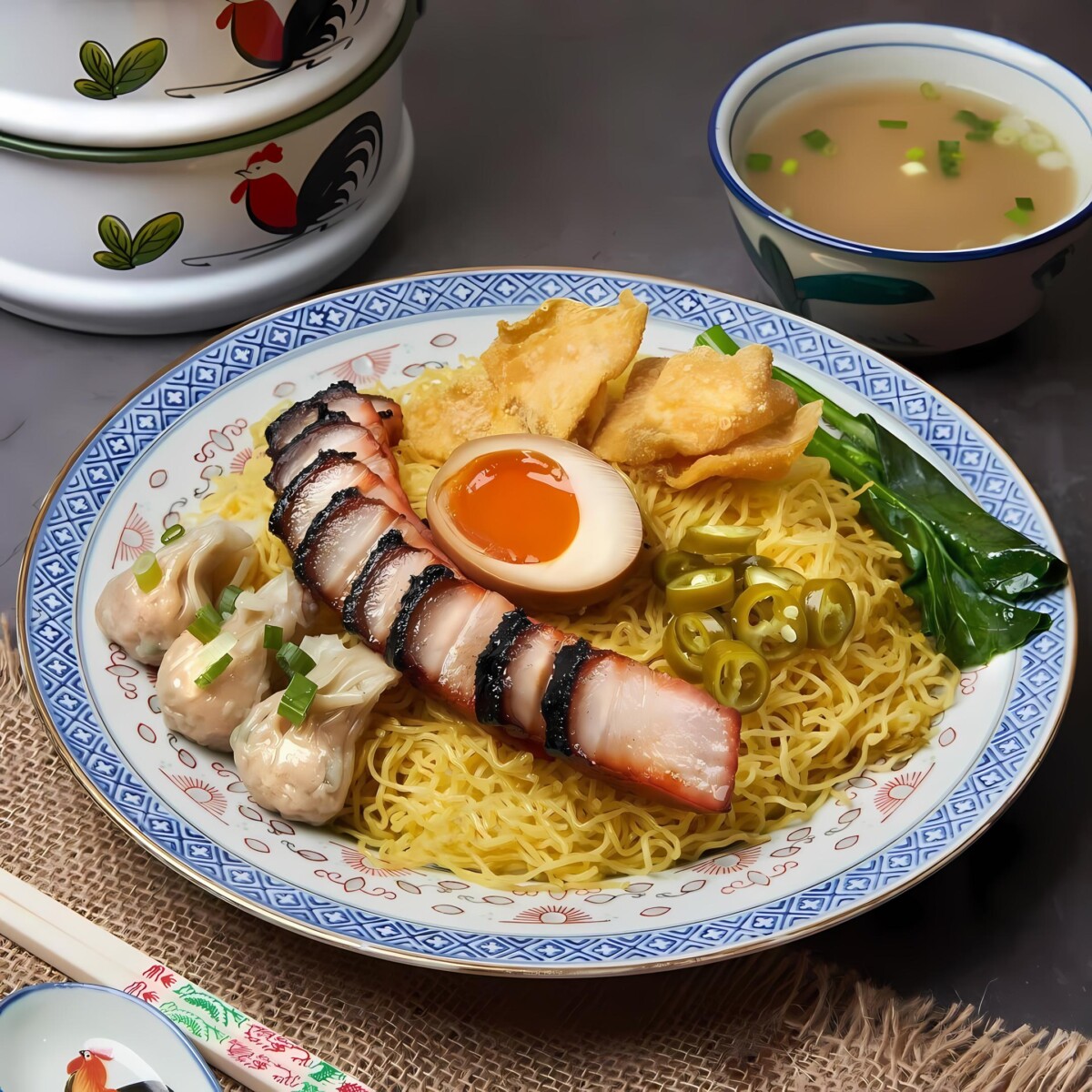 Succulent char siew, juicy wantons, springy noodles in umami gravy!