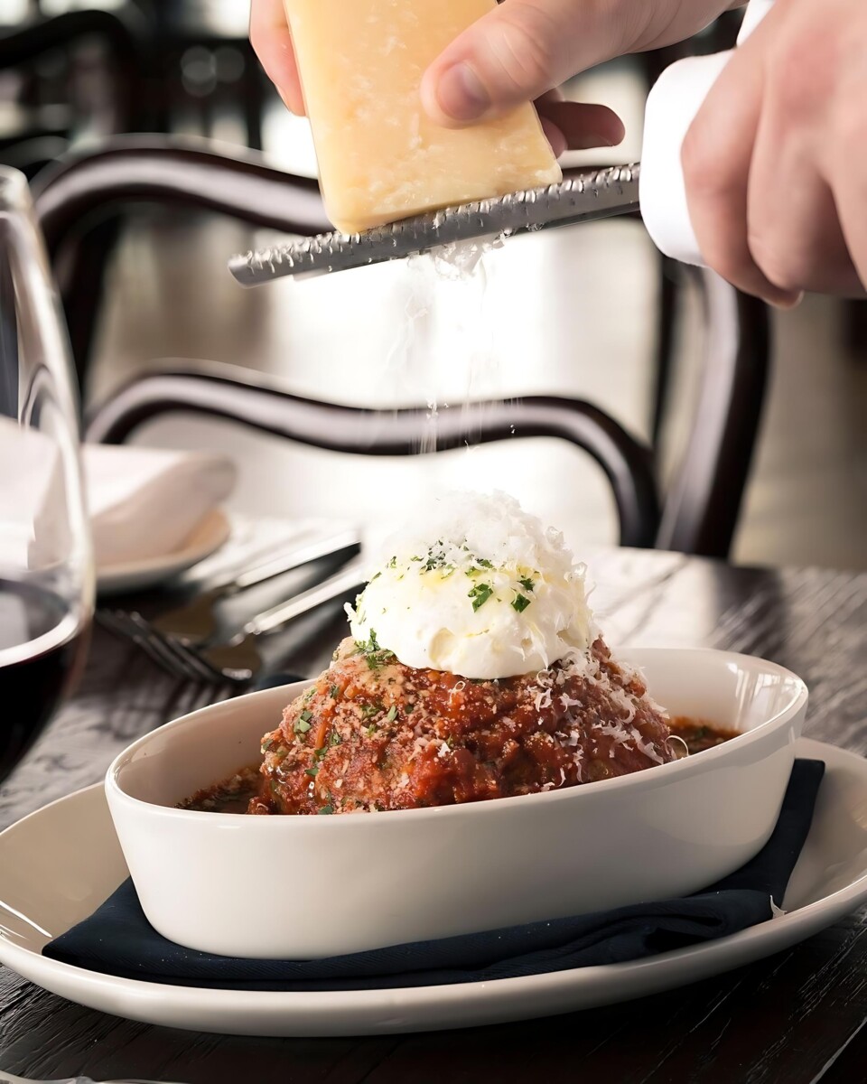 Savor the LAVO Meatball, a flavour-packed masterpiece.