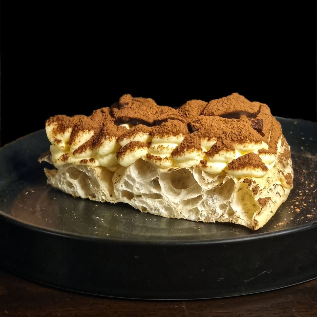A sweet Pizzamisú delight, perfect for sharing.